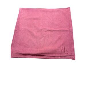 Ralph Lauren Monogram Maroon Throw Pillow Cover 20" x 20" Burgundy Red Wine